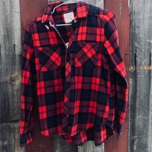 Red and blue flannel